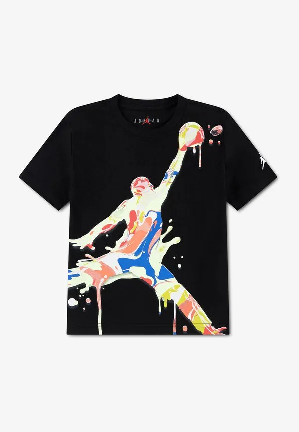 Футболка с принтом в виде брызг краски Jordan, Black