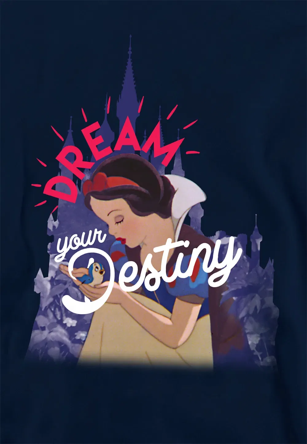 Детский худи с принтом Disney Snow White, темно-синий, темно-синий — фото 2