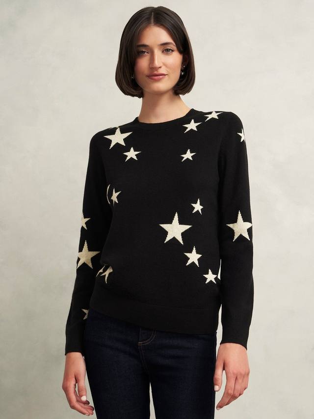 

Джемпер из смесовой шерсти samira star Hobbs, цвет Black/Ivory