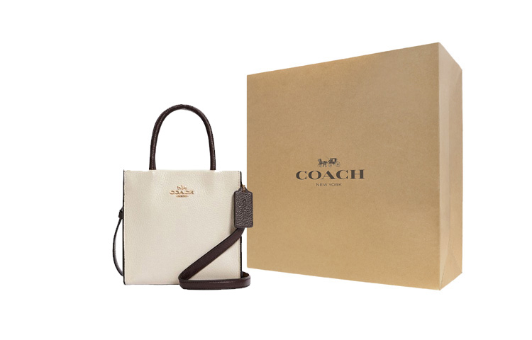 

COACH Сумка для нот из галечной кожи с канвой