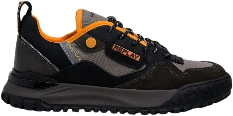 Кроссовки Replay Herren Blix Mixer, 1766 Dk Grey Orange — фото 4
