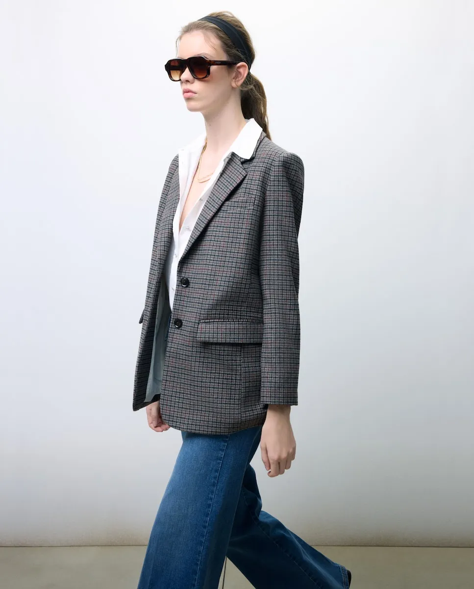 

Женский клетчатый пиджак Tintoretto, коричневый