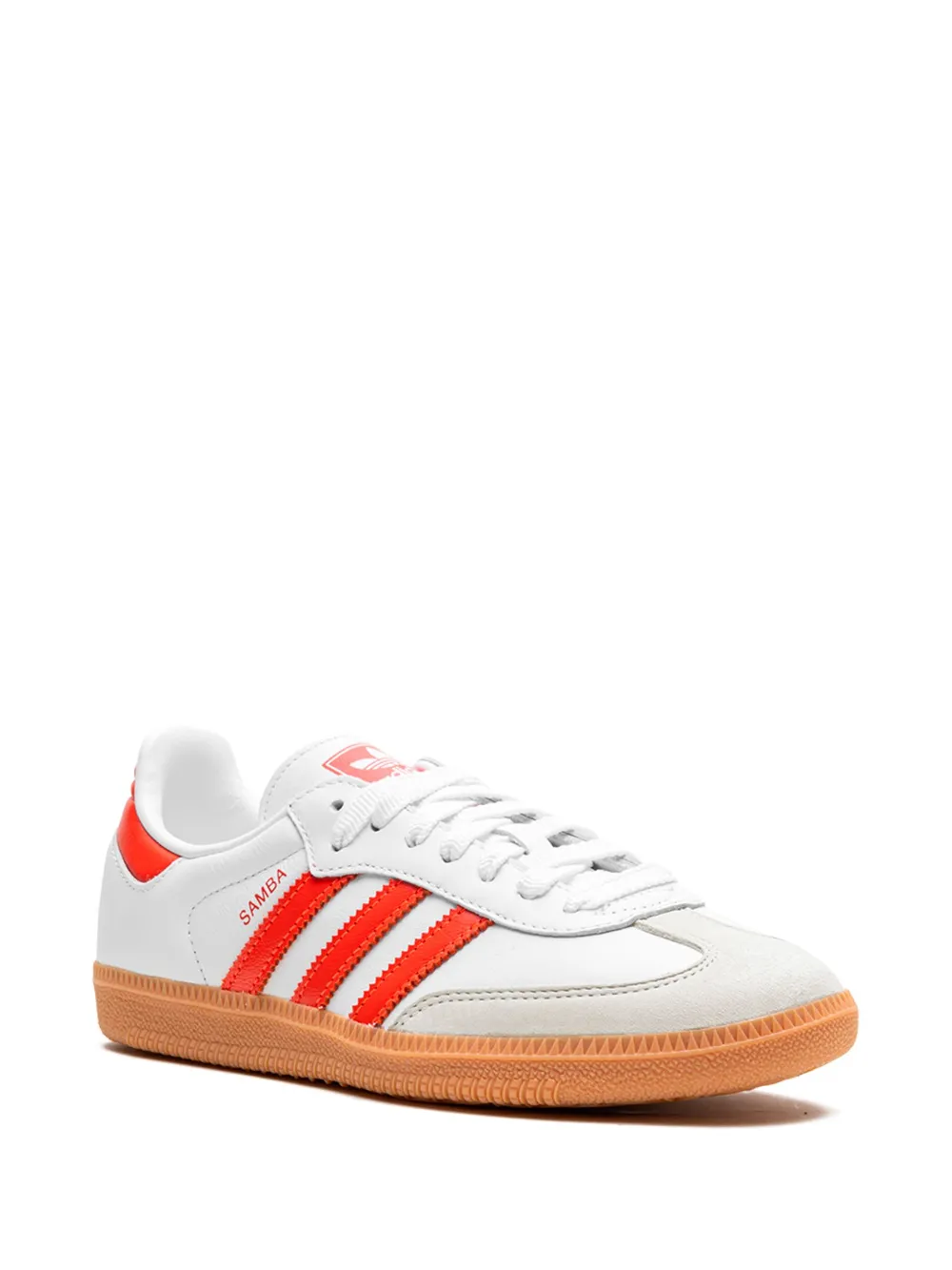 Кроссовки Samba White/Solar Red Adidas, белый — фото 2