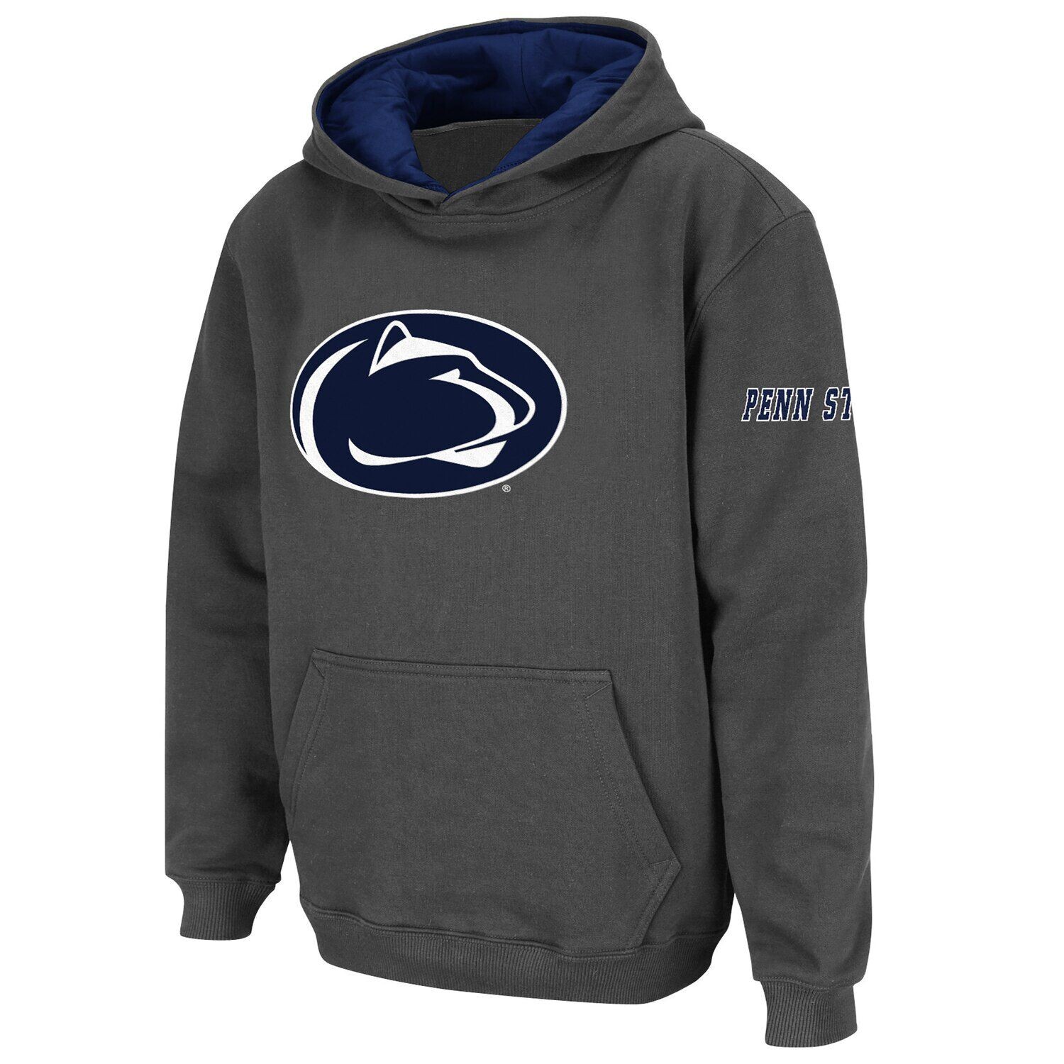 

Темно-серый пуловер с капюшоном и большим логотипом Youth Stadium Athletic Penn State Nittany Lions Unbranded