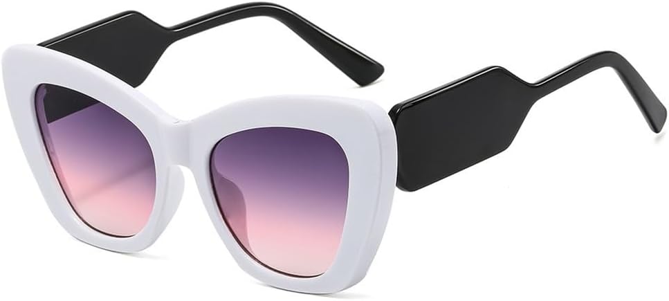 

Солнцезащитные очки UV400 - "кошачий глаз", увеличенного размера, желейного цвета, для женщин и мужчин, для бега и занятий спортом на открытом воздухе UYPTK, White Purple