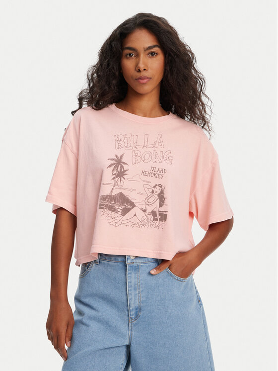 

Футболка оверсайз Island Memories EBJZT00427 Billabong, красный