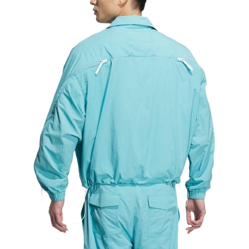 KR OP Co-branded Model Jacket Men Cyan Adidas Originals, голубой — фото 4