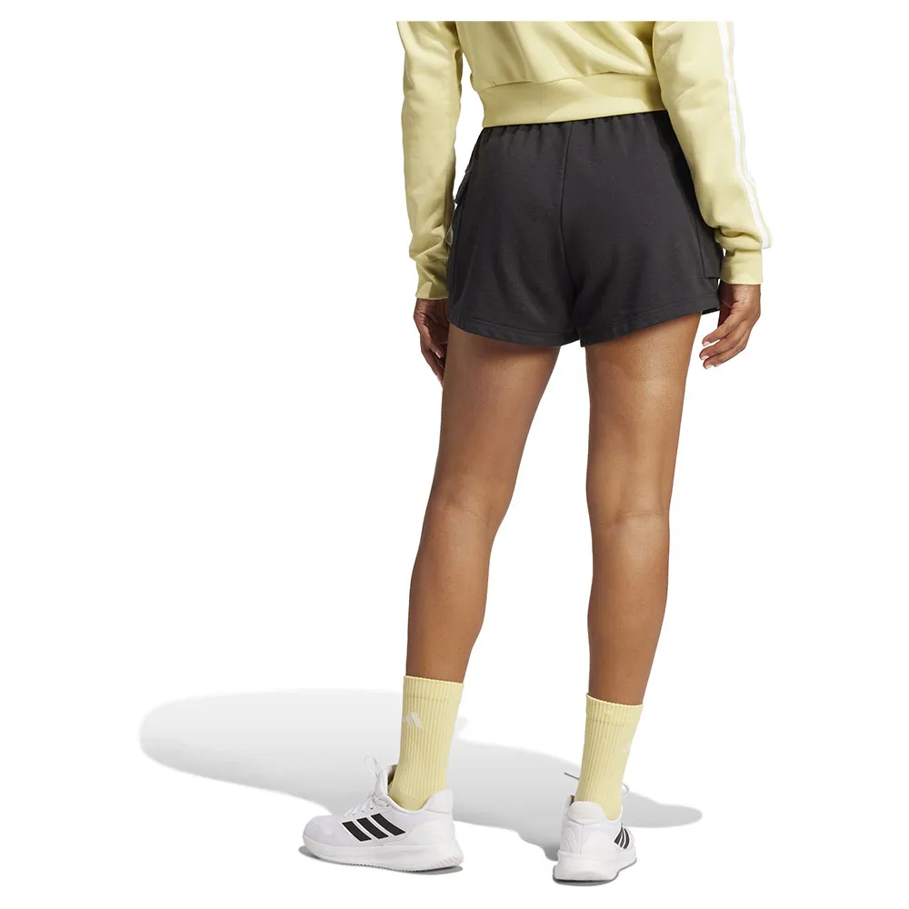 Шорты adidas Essentials Small Logo French Terry cargo, черный — фото 2