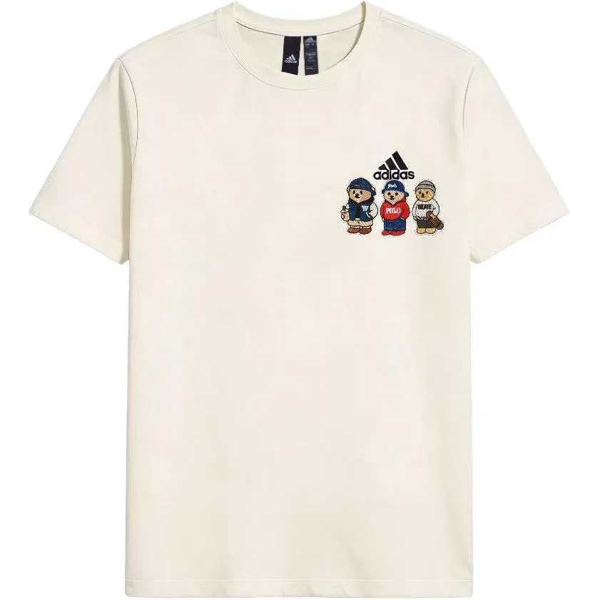 Футболка с принтом Adidas MUST HAVES Ecru
