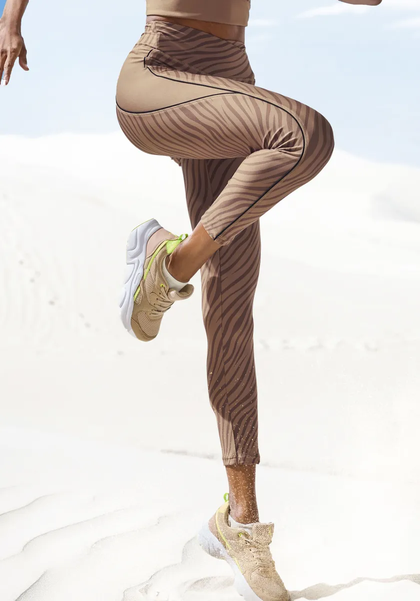 

LASCANA ACTIVE leggings "- спортивные леггинсы ", ​​с рисунком зебры, коричневый