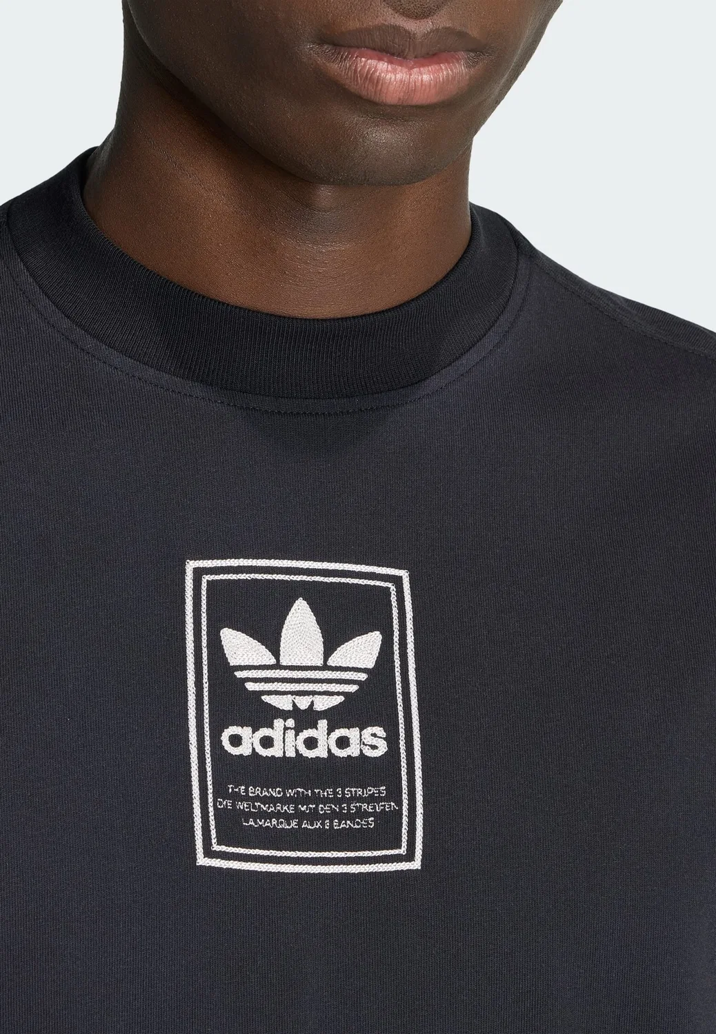 Футболка Adidas Originals Elevated черного цвета — фото 4