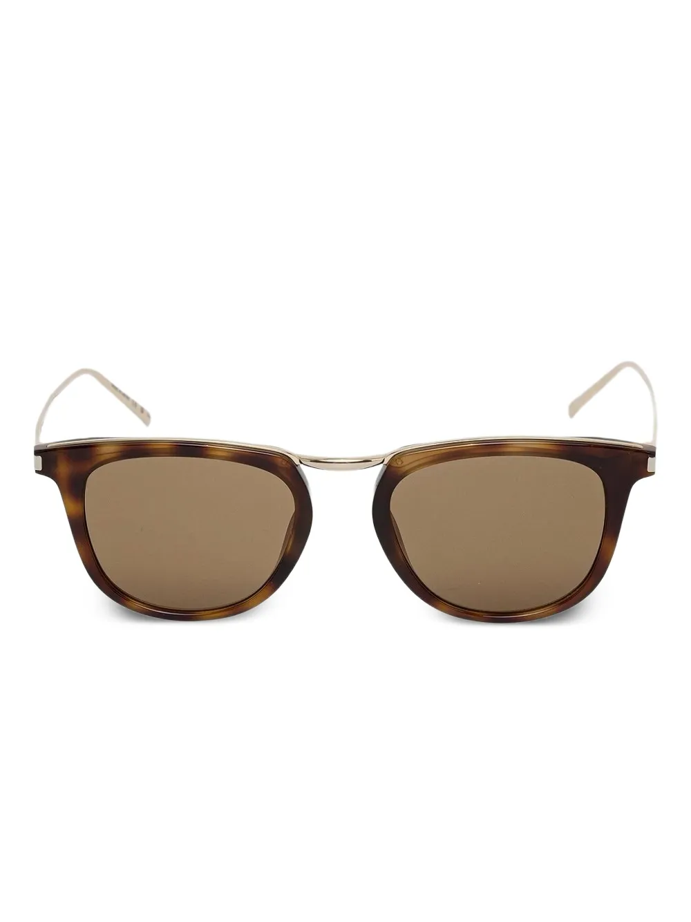 

Солнцезащитные очки в черепаховой оправе Saint Laurent Eyewear, коричневый