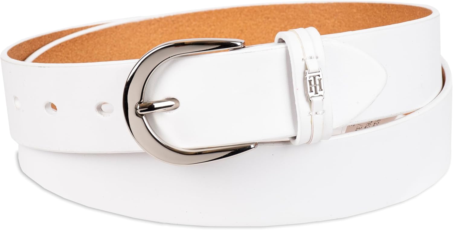 

Женский кожаный ремень Tommy Hilfiger с логотипом TH Ornament для джинсов, брюк и платьев, White, Белый, Женский кожаный ремень Tommy Hilfiger с логотипом TH Ornament для джинсов, брюк и платьев, White