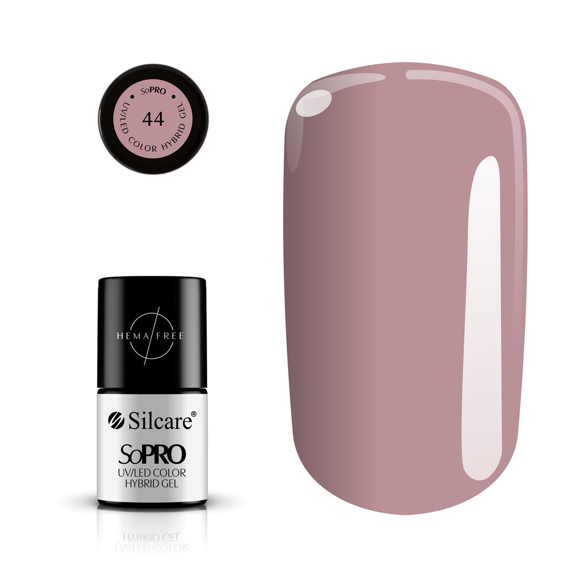 

Silcare, Гибридный лак SoPRO 44, 7 г