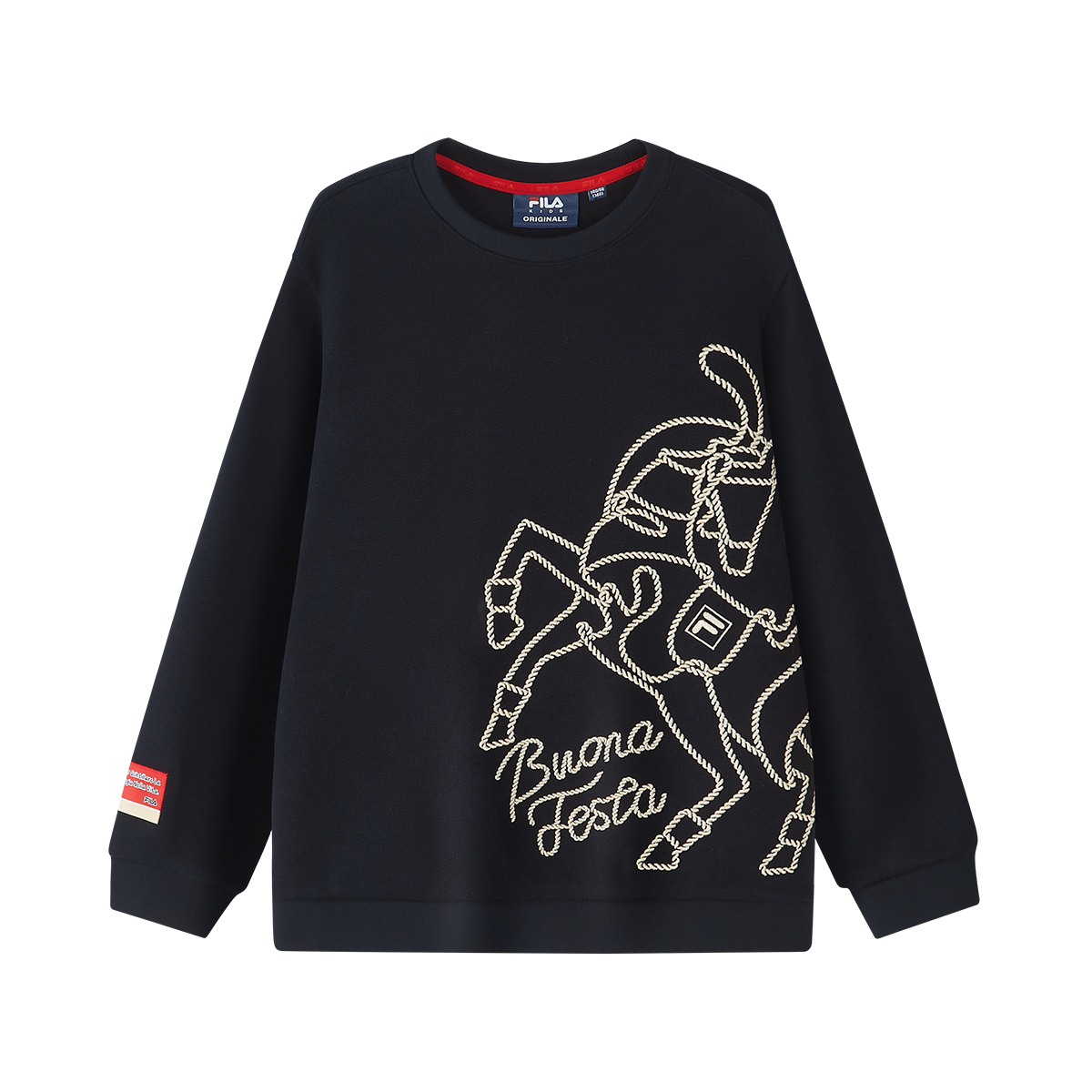 Толстовки с круглым вырезом, средней толщины Fila Kids, f-rd legend красный — фото 3