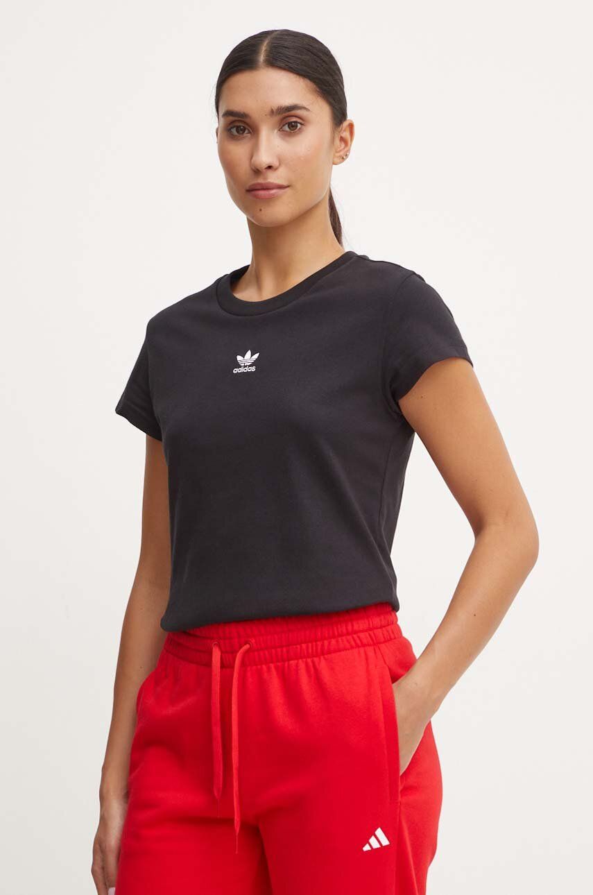

Хлопковая футболка 0 adidas Originals, черный