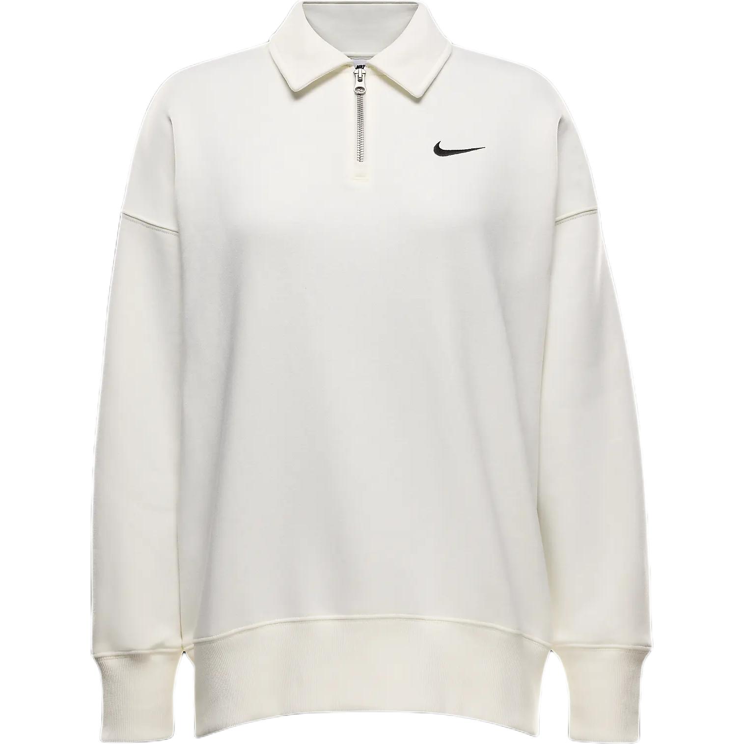 Спортивная одежда Phoenix Fleece женская оверсайз поло с молнией на 1/4 Nike, белый — фото 3
