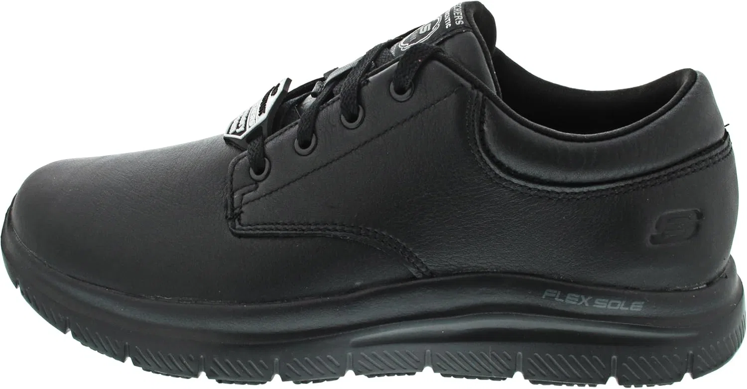Кухонные туфли Skechers Flex Advantage Sr Fourche для мужчин, Black (Black Leather)