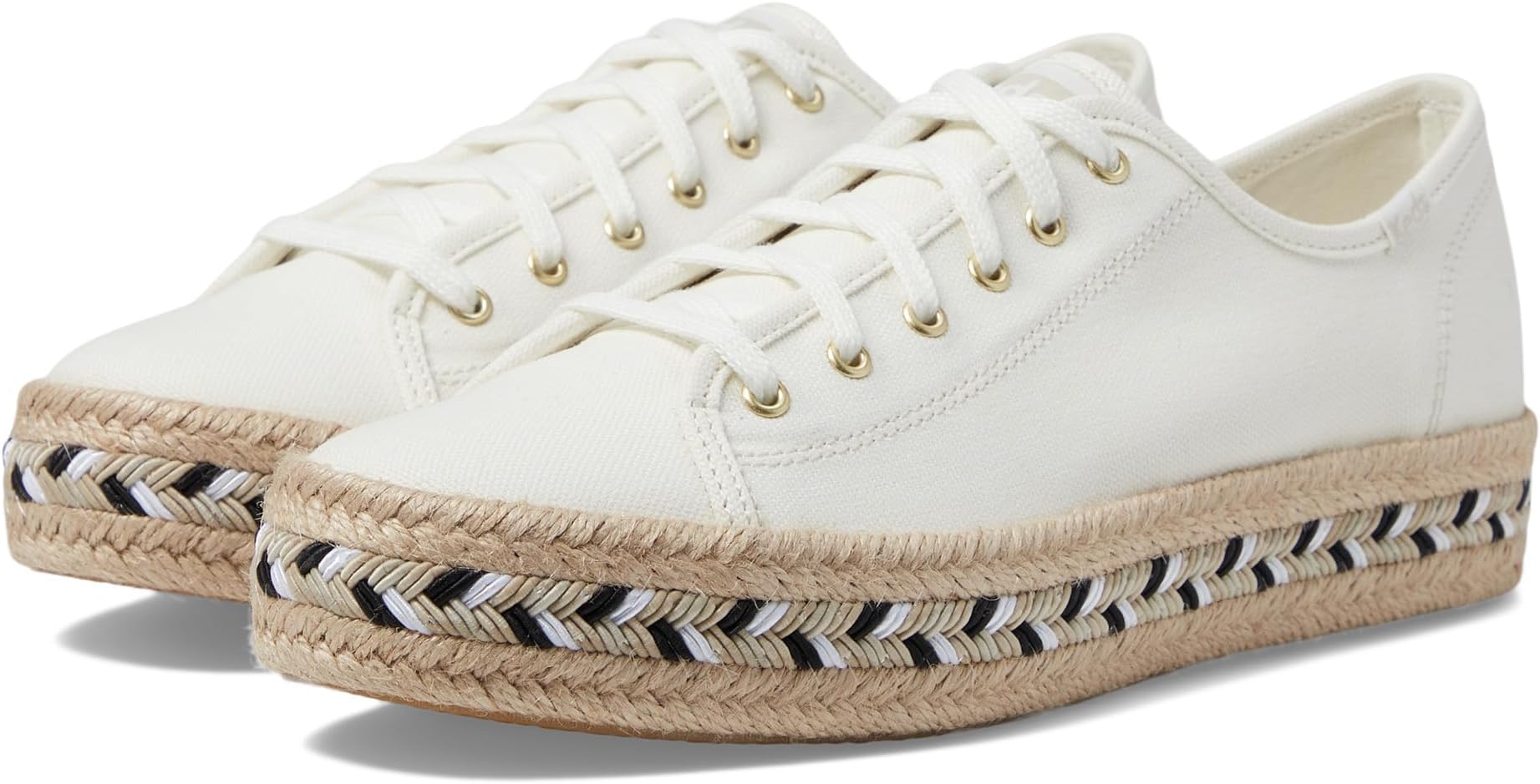 Кроссовки Keds Triple Kick Canvas, Natural Jute Braid Foxing
