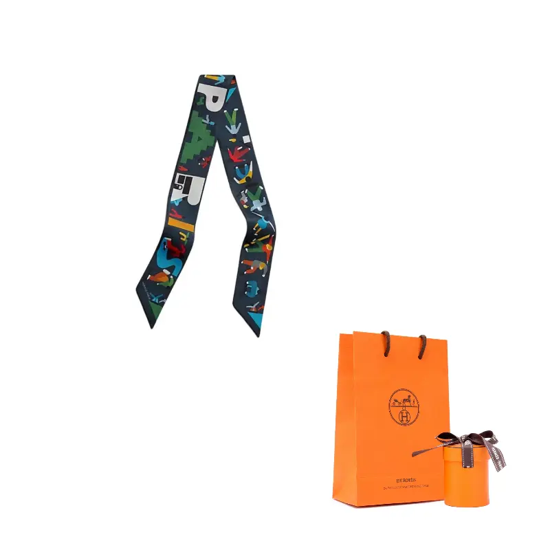 

HERMES Женский шёлковый шарф Mulberry Silk, Marine Blue