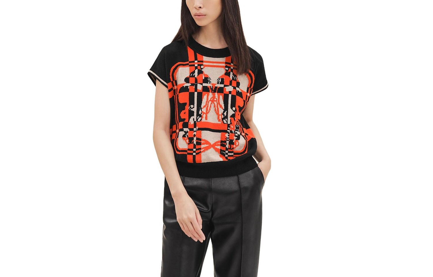 

Кардиган женский Hermes, красный / черный