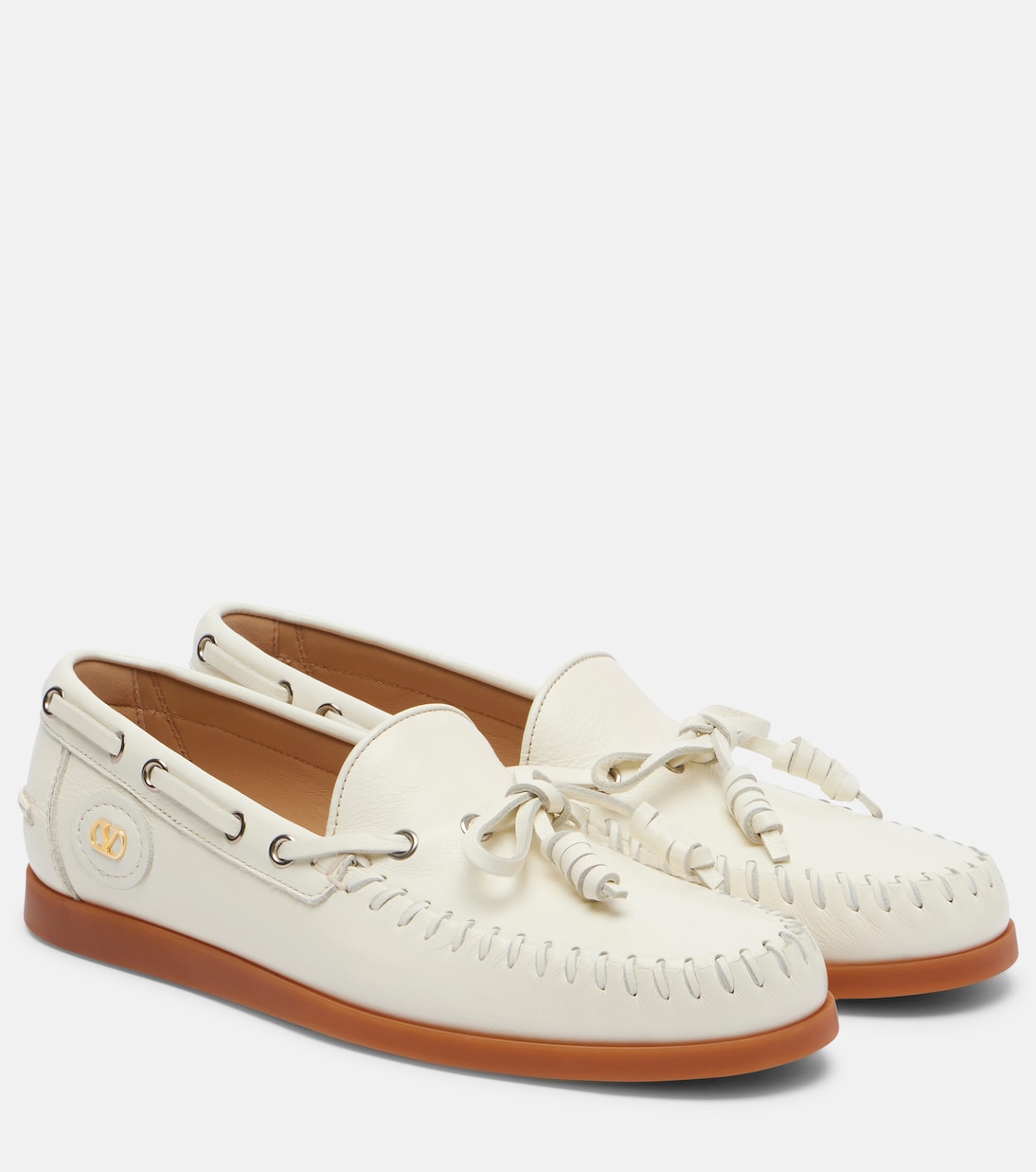 Туфли-лодочки Palm Avenue VLogo из кожи Valentino Garavani, слоновая кость