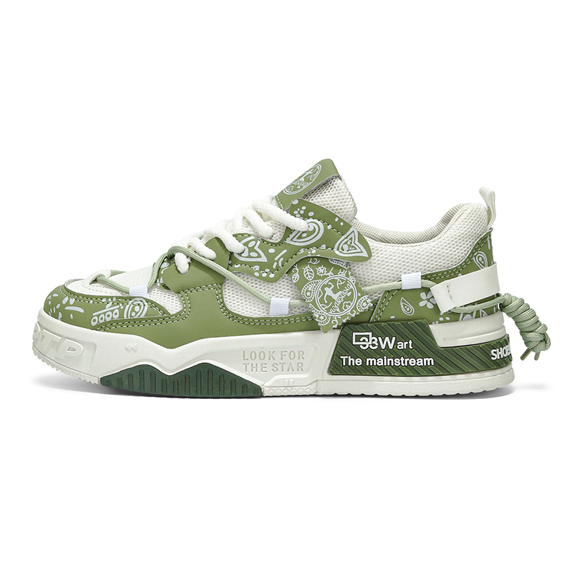 

Sportful Низкие скейтерские кроссовки мужские бело-зеленые, цвет White Green