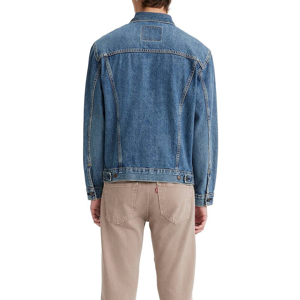 Мужская куртка свободного кроя Levi's Trucker, цвет Black Bear Claws — фото 2