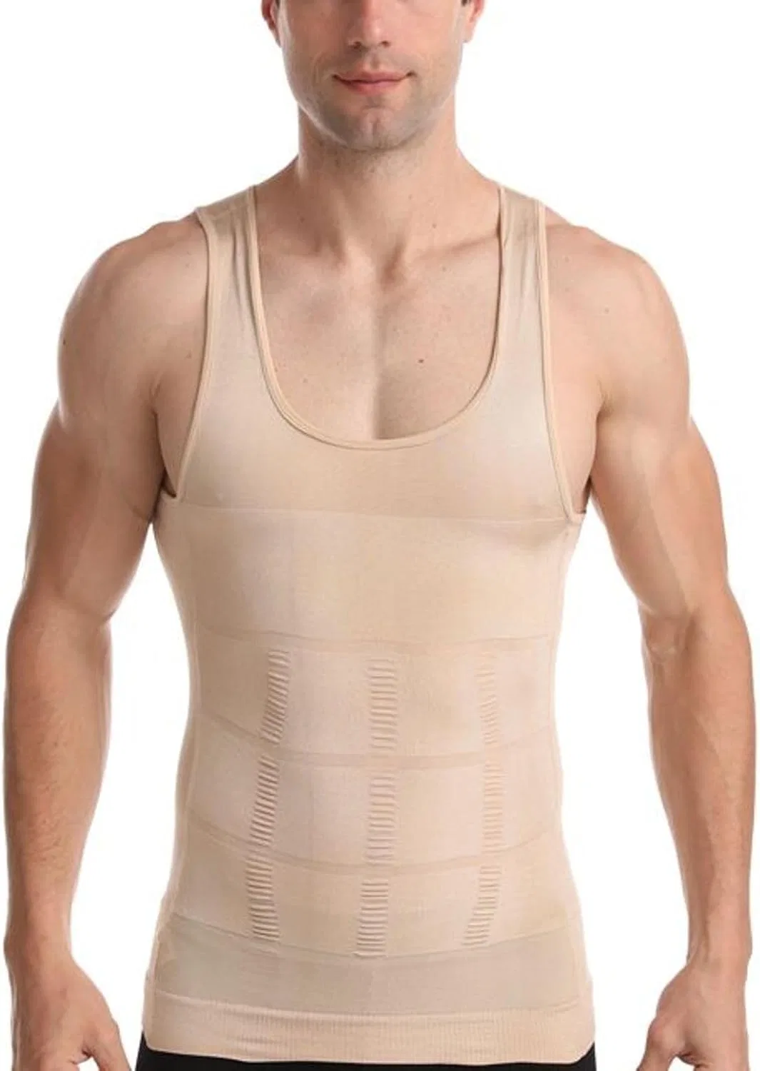 Shapewear для мужчин, утягивающий жилет, Nude