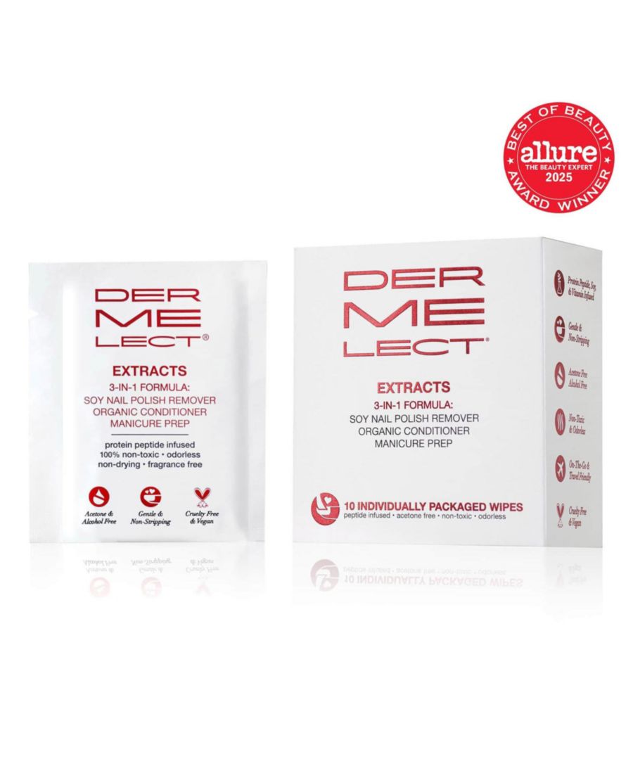 

Жидкость для снятия лака Extracts 3-в-1 на основе сои Dermelect,