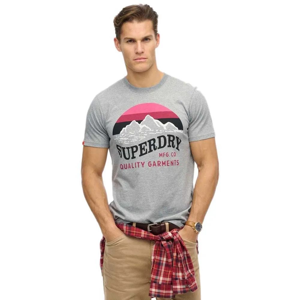 

Футболка с коротким рукавом Superdry Cl Great Outdoors Relaxed, серый