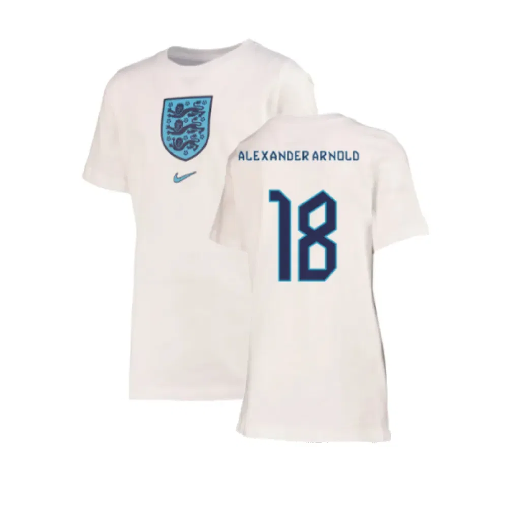 Футболка с принтом Alexander-Arnold #18, Nike England, белый