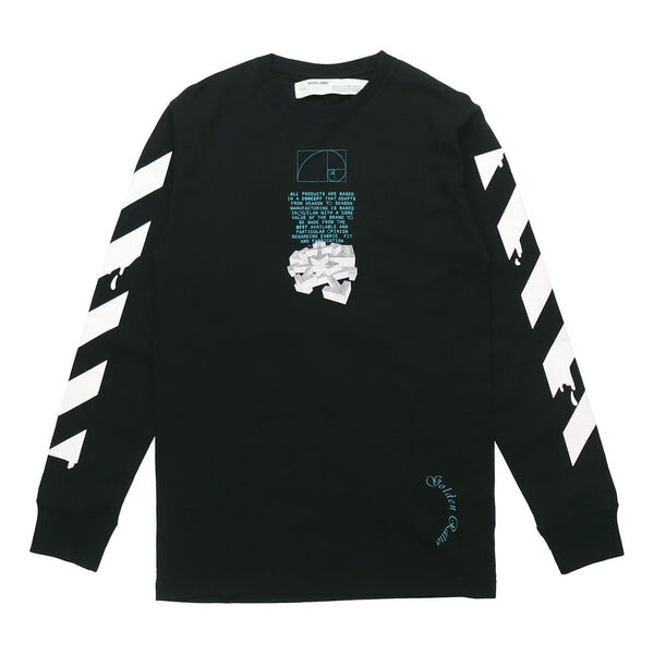 

Футболка dripping arrows logo arrow printing long sleeves black Off-White, черный