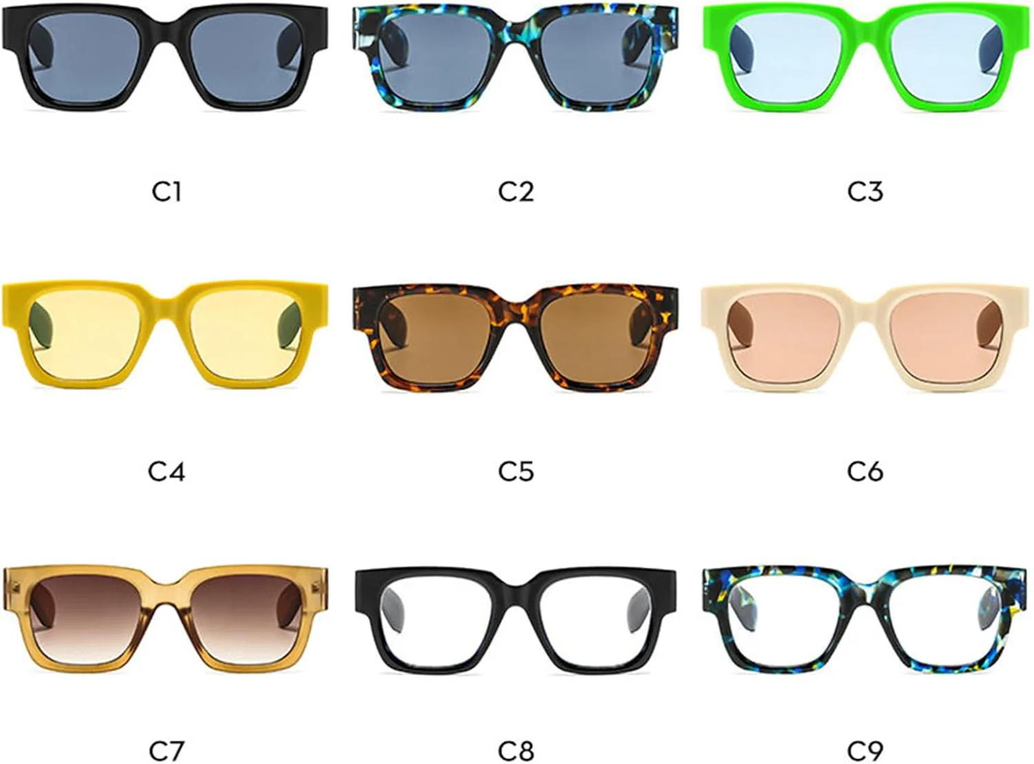 

Солнцезащитные очки Willochra в стиле ретро, ​​квадратные, для женщин и мужчин, в толстой оправе, дизайнерские очки 90-х, модные женские солнцезащитные очки, C5