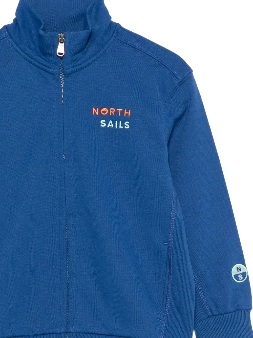 Свитшот на молнии с логотипом North Sails Kids, синий — фото 3