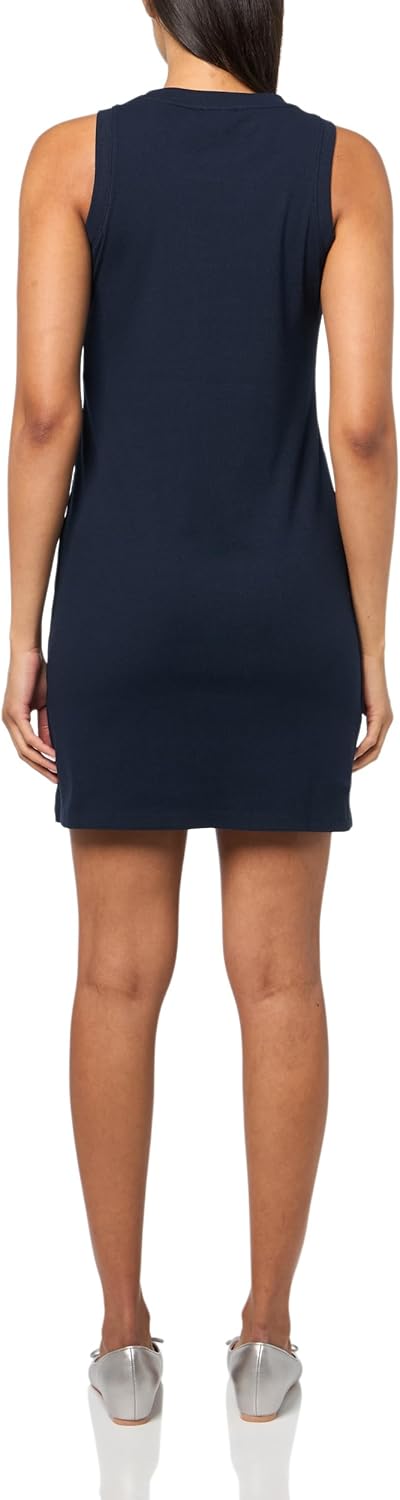 Женское платье-майка без рукавов Tommy Hilfiger Chatham из трикотажа в рубчик, Sky Captain — фото 2