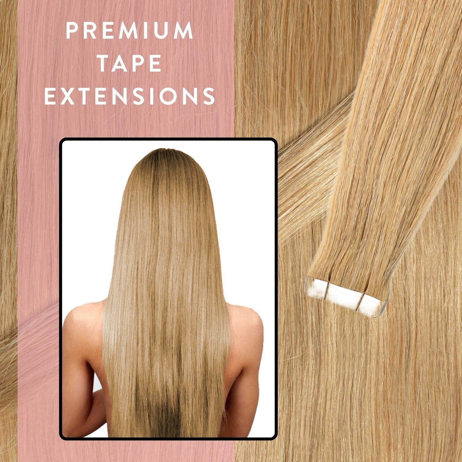 Накладные волосы tape extensions premium echthaar #9/31 lichtblond gold asch Hair2Heart, 60cm, количество 1 шт. — фото 2
