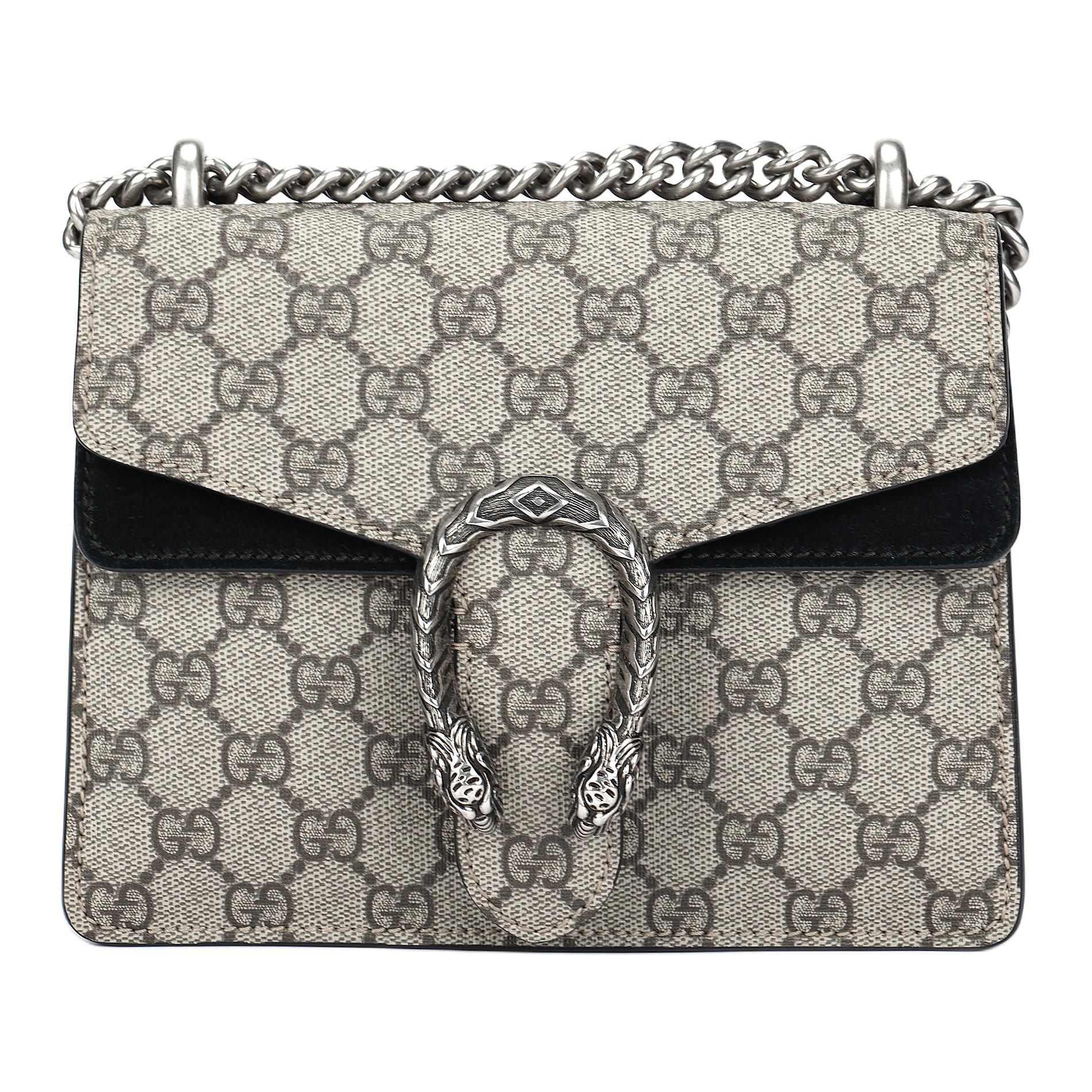 

GUCCI Сумка через плечо Dionysus из холста с кожей, женская, коричневого цвета