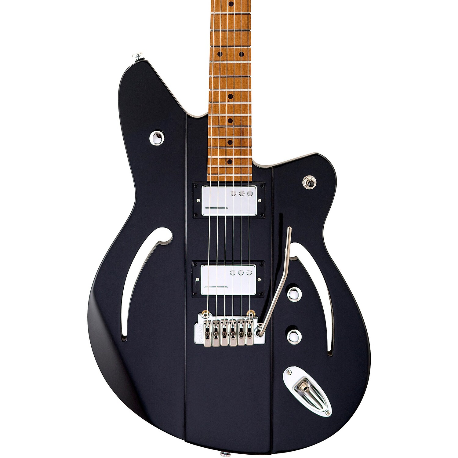 

Электрогитара Reverend Airsonic W с кленовой накладкой Midnight Black