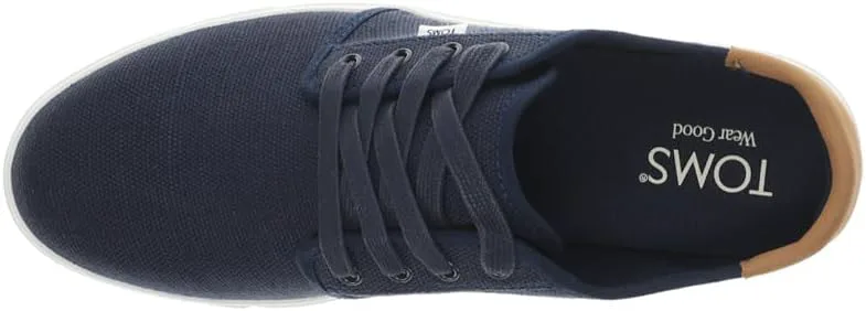 Мужские кеды TOMS Carlo 2.0 на шнуровке - черные, темно-синий — фото 3