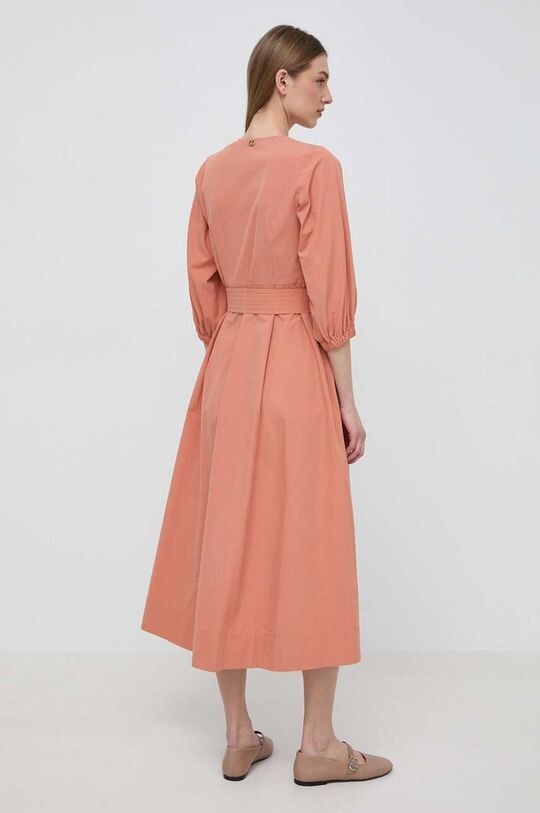 

Хлопковое платье Twinset, оранжевый