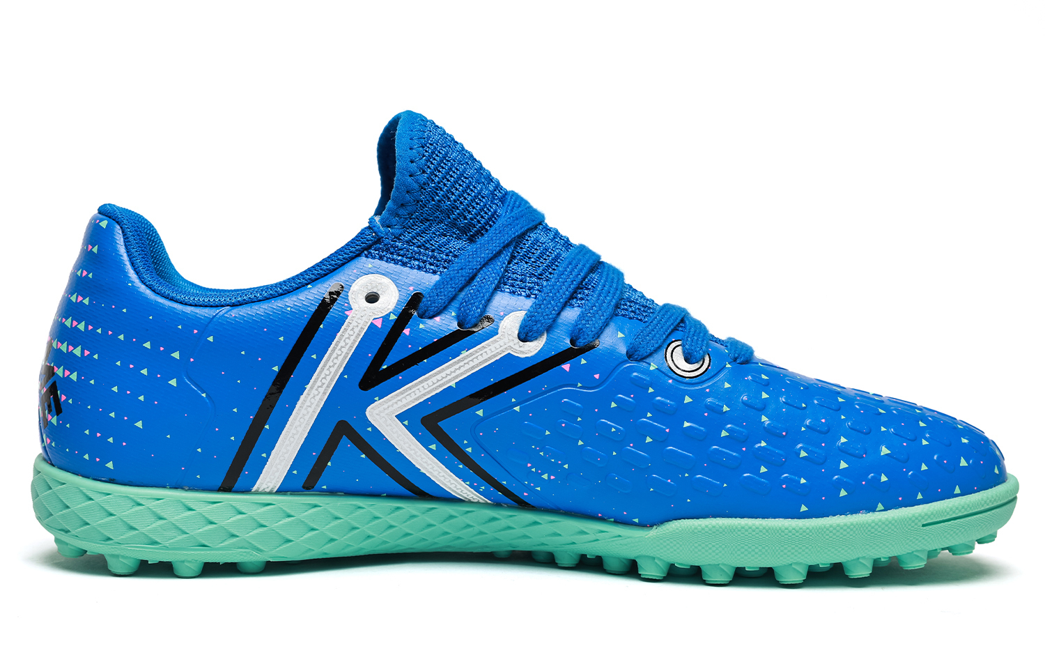 KELME Ji di 5.0 нескользящие, износостойкие, дышащие низкие детские футбольные бутсы bright blue kids' — фото 2