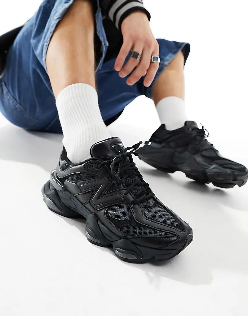 Кроссовки 9060 в тройном черном цвете New Balance