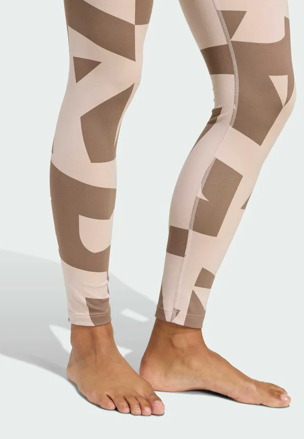 Многоцветные леггинсы из синтетической ткани Adidas Terrex, Taupe — фото 3