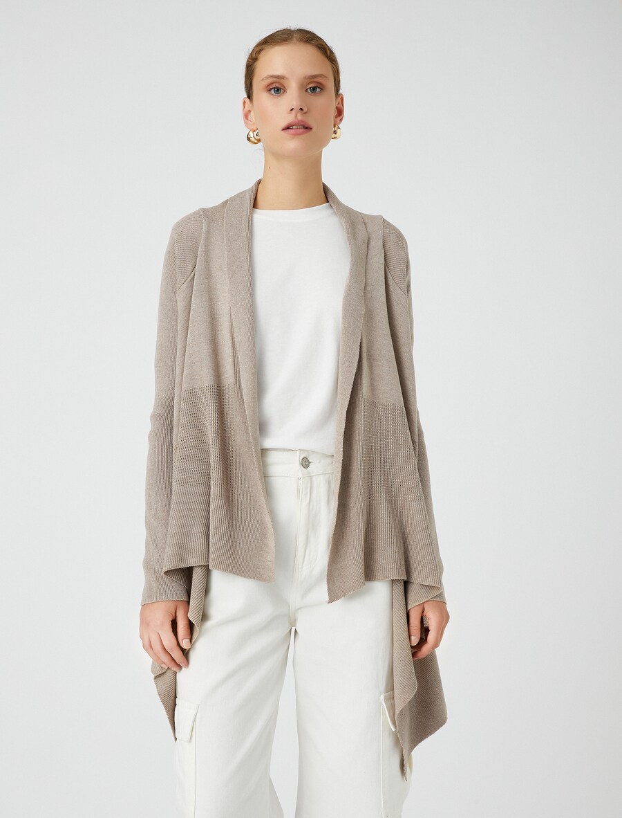

Вязаный кардиган Koton Knit Cardigan, пятнистый бежевый