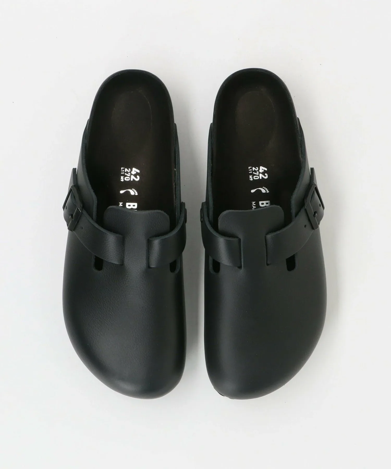 Кожаные сандалии BIRKENSTOCK Boston United Arrows, Black — фото 3