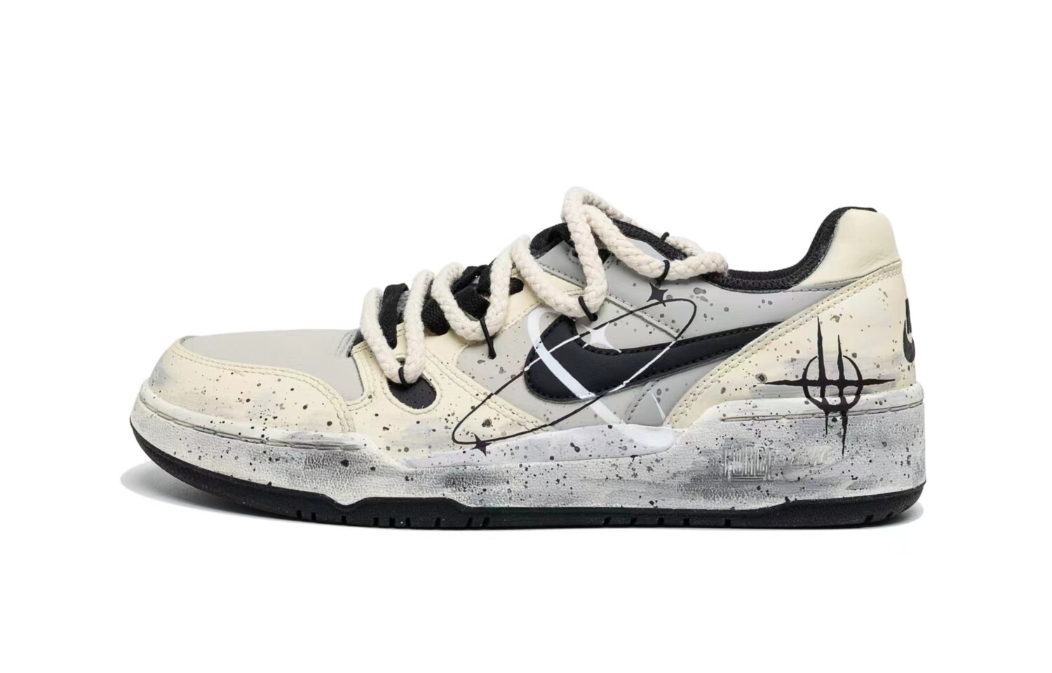 

Кроссовки Nike Full Force Skateboarding Shoes Men Low-top Gray, серебряный, Серый, Кроссовки Nike Full Force Skateboarding Shoes Men Low-top Gray, серебряный