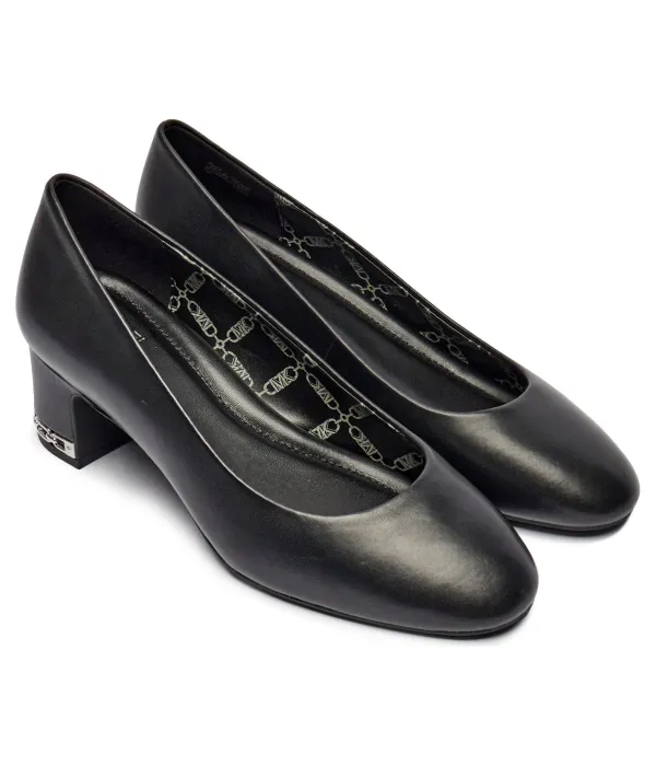 Туфли-Лодочки June Flex Mid из кожи на широком каблуке Michael Kors, черный — фото 3