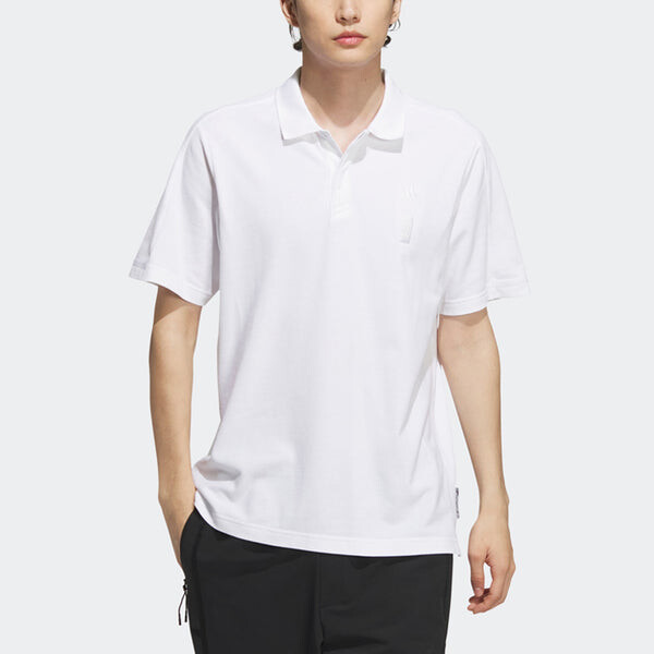 Футболка wj mh polo с коротким рукавом футболка Adidas, белый — фото 2