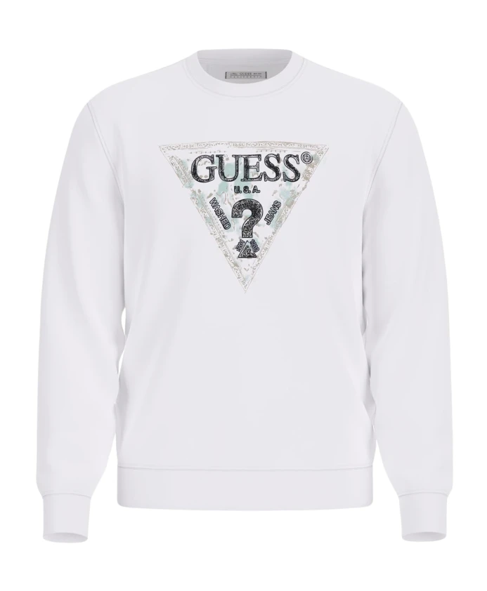 

Белый треугольный свитер для мужчин Guess, белый